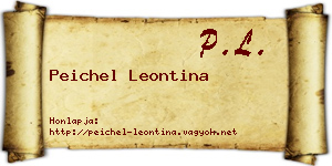Peichel Leontina névjegykártya